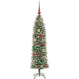  Umjetno vitko božićno drvce Zelena i bijela 120 cm | shoptok.hr