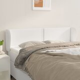 vidaXL Uzglavlje s ušima bijeli 147x23x78/88 cm od umjetne kože Cijene