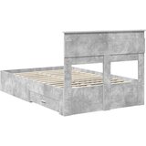  Krevetna konstrukcija s ladicama Betonski sivi 120 x 200 cm | shoptok.hr