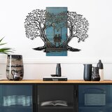Wallxpert Sogno Forestale -3 BlueBlack Decorative Wooden Wall Accessory Cene