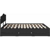  Krevetna konstrukcija Crna 180 x 200 cm Inženjersko Drvo | shoptok.hr