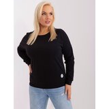 Fashion Hunters Black cotton blouse of larger size Cene'.'