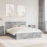  Okvir za krevet s ladicama Betonski sivi 160 x 200 cm - Beton siva 160 x 200 cm | shoptok.hr