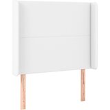 Maison Chic vzglavna omarica - nočna omarica - posteljna omarica z ušesi belo 103x16x118/128 cm umetno usnje, (21711665) Cene