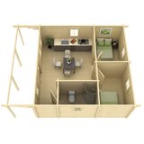 Male kuće Drvena kuća PADOVA 595 × 595 cm – bez završnog krovnog pokrova | shoptok.hr