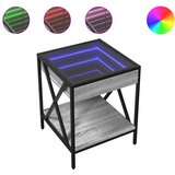  Noćni ormarić s beskonačnim LED boja hrasta 40x40x50 cm | Eponuda.com