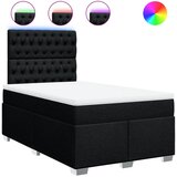 Maison Chic Box spring postelja - Vzmetna postelja z vzmetnico črn 120x200 cm blago SL5594, (21887375) | Shoptok.si
