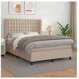 vidaXL Box spring postelja z vzmetnico kapučino 140x190cm um Cene