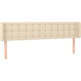 Maison Chic vzglavna omarica - nočna omarica - posteljna omarica z ušesi krem 183x16x78/88 cm blago, (21710941) | Shoptok.si