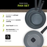 BE Living Set 3 tave 20-24-28 cm + wok s poklopcem 28 cm Delight Black | shoptok.hr