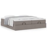vidaXL Otomanski posteljni okvir z vzmetnicami taupe 200x200 cm blago Cene