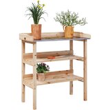 Stol za biljke s policama 78 x 38 x 82,5 cm od masivne jelovine | shoptok.hr