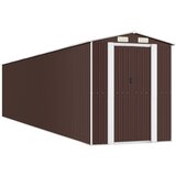  Vrtno spremište tamnosmeđe 192 x 938 x 223 cm pocinčani čelik | Eponuda.com