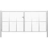  Vrtna vrata od pocinčanog čelika 400x200 cm srebrne boje | shoptok.hr