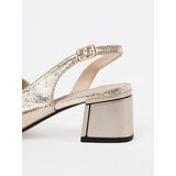 GOODIN Suede heeled sandals gold | Shoptok.si