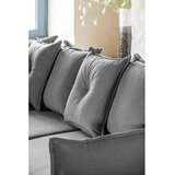 Miuform Siva sklopiva kutna garnitura od samta (s lijevim kutom/u obliku slova "U") Lazy Lukka – | shoptok.hr