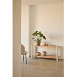 Teulat Kremno bel/v svetli naravni barvi regal v hrastovem dekorju 126x59x43 cm Bona – | Shoptok.si