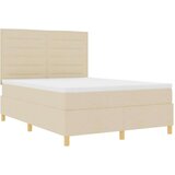  Box Spring Postelja z Matracami & LED Krem 160x200 cm Tkanina, (22067255) | Shoptok.si