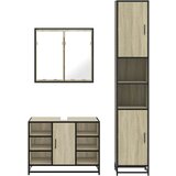  3-dijelni set kupaonskog namještaja boja hrasta sonome drveni | shoptok.hr