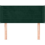  Uzglavlje s ušima tamnozeleno 83x16x78/88 cm baršunasto | shoptok.hr