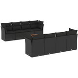  The Living Store Vrtna sedežna garnitura 9-delna z blazinami črn poli ratan - Vrtna Sedežna Garniture, (21443491) | Shoptok.si