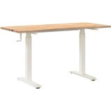  Stol Bjela i prirodna 140 x 60 cm Čvrsto Hrastovo Drvo | shoptok.hr
