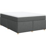 Maison Chic Box spring posteljni - Vzmetna postelja z vzmetnico temno siv 140x190 cm blago SL5613, (21900394) | Shoptok.si