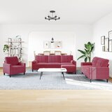  4-dijelni set sofa s jastucima crvena boja vina baršunasti | shoptok.hr