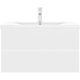 Ormarić s ugrađenim umivaonikom bijeli od iverice | shoptok.hr