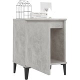 Noćni ormarić s metalnim nogama boja betona 40 x 30 x 50 cm | shoptok.hr