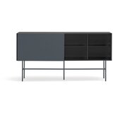 Teulat Crna/antracitno siva niska komoda s kliznim vratima 180x91 cm Nube – | shoptok.hr