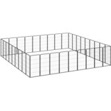  Ograda za pse s 36 panela crna 50 x 100 cm čelik obložen prahom | Eponuda.ba