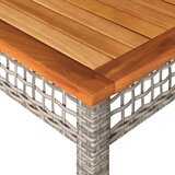  Vrtni stol sivi 140 x 80 x 75 cm od poliratana i drva bagrema | shoptok.hr