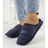 Big Star Navy blue insulated women's slippers | shoptok.hr