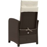  3-dijelni bistro set s jastucima smeđi od poliratana - Smeđa i krem 1 | shoptok.hr