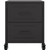  Noćni ormarići 2 kom crni 36 x 39 x 43,5 cm čelični | Eponuda.com