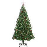 vidaXL Umjetno božićno drvce Zelena 210 cm PVC i Čelik i Plastika | shoptok.hr