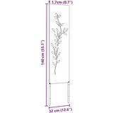 vidaXL Dekorativna ploča za vrt Srebrna 32 x 140 cm | shoptok.hr