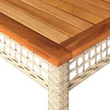  Vrtni stol bež 140 x 80 x 75 cm od poliratana i drva bagrema | shoptok.hr