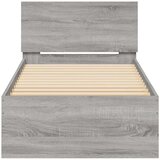  Okvir za krevet s uzglavljem siva boja hrasta 90x190 cm drveni | shoptok.hr