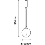 SULION Bela stenska svetilka Leo, višina 53 cm Cene