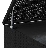 Kutija za vrtne jastuke od PE ratana 100 x 97,5 x 104 cm crna | shoptok.hr