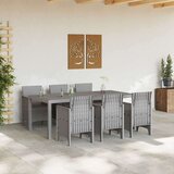 Vrtni set za objed 7 pcs Svjetlosiva Polt ratan | shoptok.hr