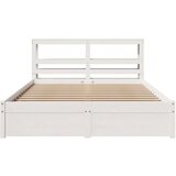 vidaXL Posteljni okvir z vzglavjem brez vzmetnice bel 140x200 cm | Shoptok.si