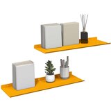  Polica na zidu s policom Zidne 2 pcs Žuta 60 x 18 x 2 5 cm - žuta boja senfa 60 x 18 cm 2 | shoptok.hr