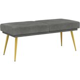  Klupa s dvostrukim slojem Tamnosiva 120 x 45 x 46 cm Baršun | Eponuda.com