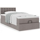 vidaXL otoman okvir kreveta s madraca smeđesivi 80x200cm od tkanine - Sivo-smeđa 80 x 200 cm gumbi | shoptok.hr