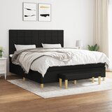 The Living Store Box spring postelja z vzmetnico črna 160x200 cm blago - Box Spring Postelja, (21503631) Cene