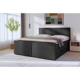 MID.YOU POSTELJA BOXSPRING 180 cm x 200 cm , les, kovina, umetna masa, tekstil, karton, leseni material črna | Shoptok.si
