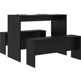  Blagovaonski set 2 pcs Crni hrast Konstruirano drvo | shoptok.hr